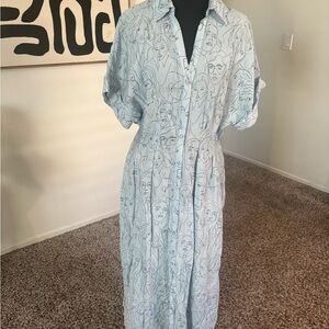 Desigual Blue and White Women Dress